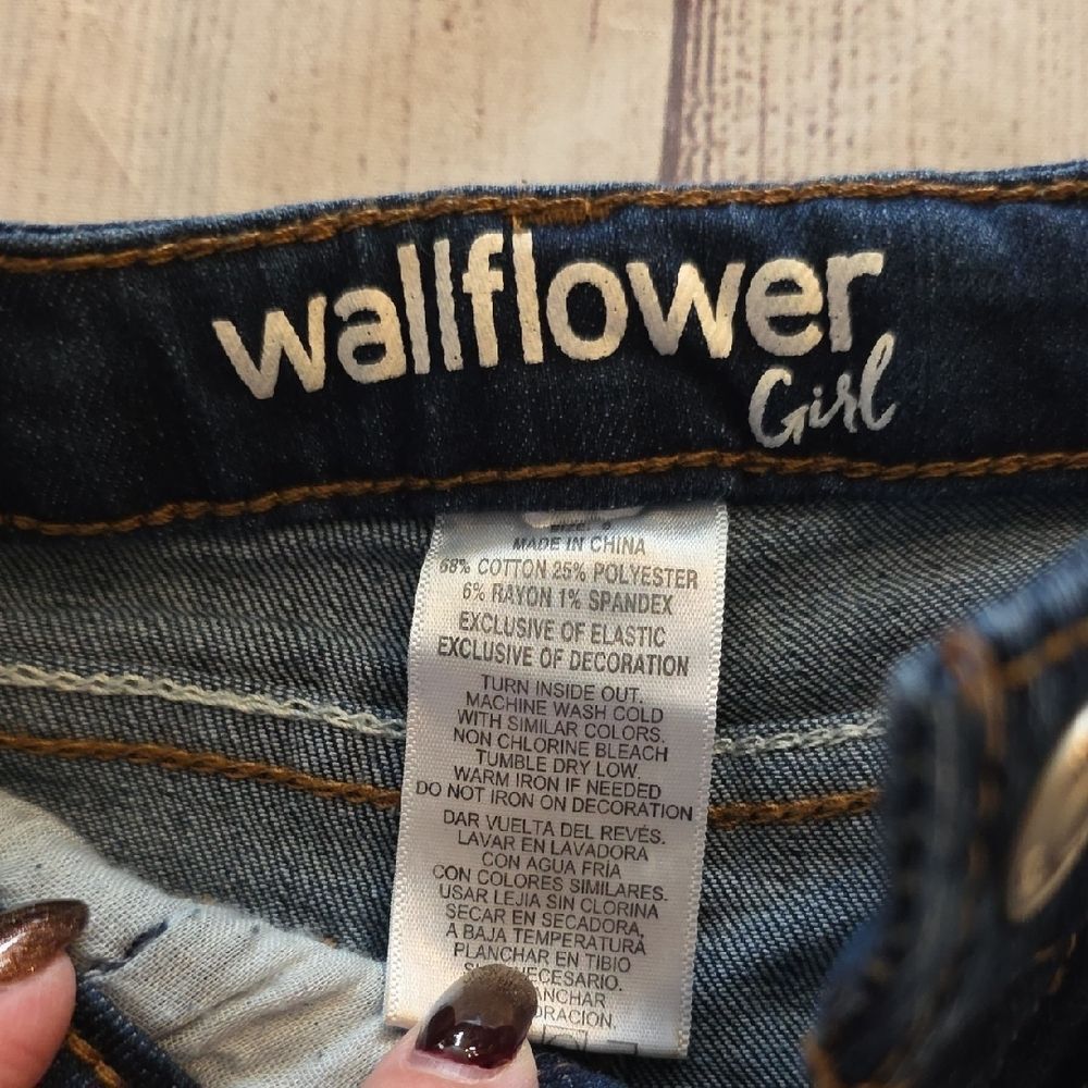 Wallflower Navy Kids Jeans with Embellished Pockets - Picture 2 of 8
